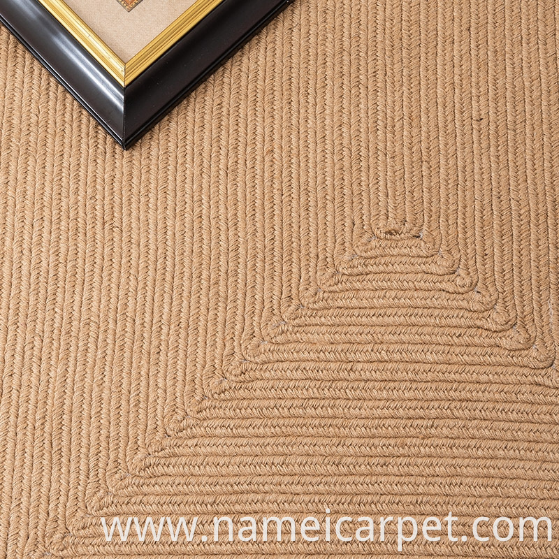 Jute Hemp Braided Wovencarpet Area Rug Floor Mats